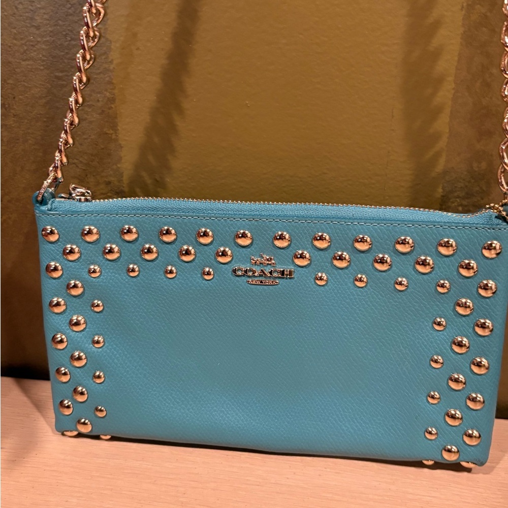 Authentic Coach Studded Quinn Mini Crossbody Bag